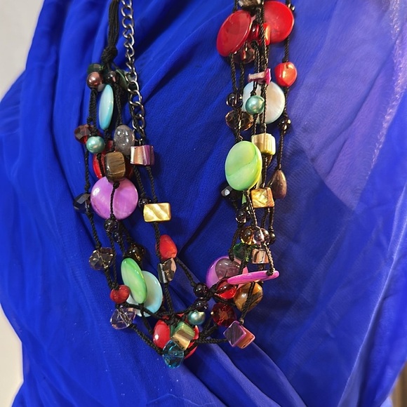 Premier Designs Necklace Artistic Jewelry Shells beads multi strand 9’ 0776 P - Picture 2 of 12